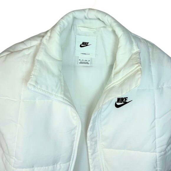 Nike Women's Therma-FIT Classic Puffer Vest – White Water-Repellent Oversize XS - Picture 3 of 6
